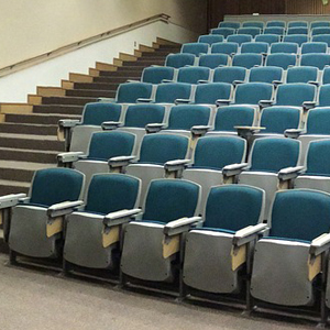 blue theater seats